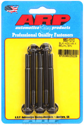 ARP M6 x 1.00 x 65 Black Oxide Hex Bolts (5/pkg) 660-1010
