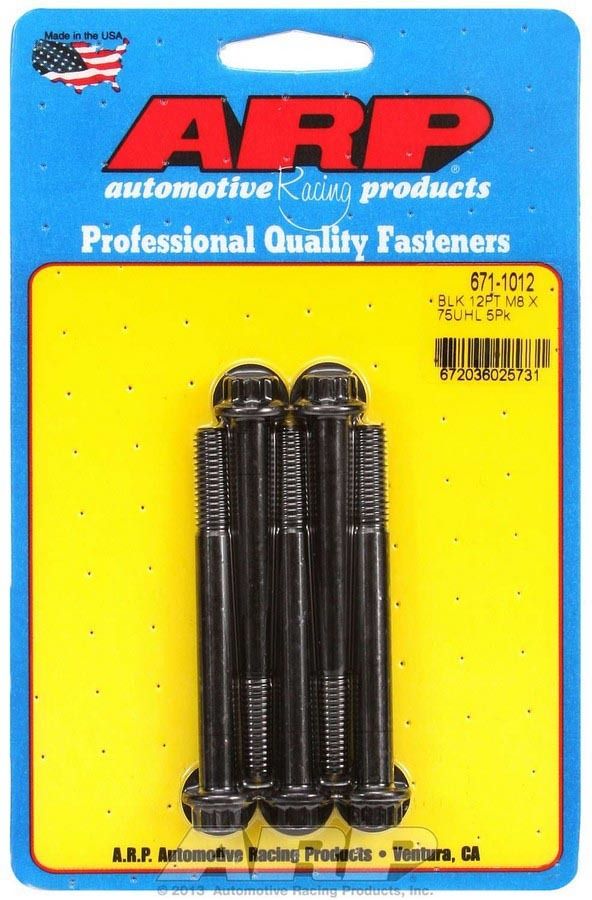 ARP Bolt Kit - 12pt. (5) 8mm x 1.25 x 75mm 671-1012