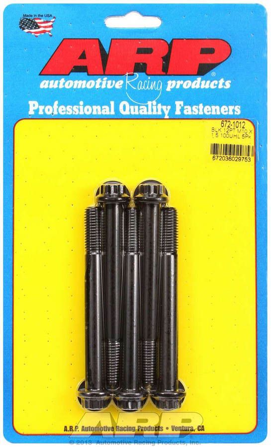ARP Bolt Kit - 12pt. (5) 10mm x 1.5 x 100mm 672-1012