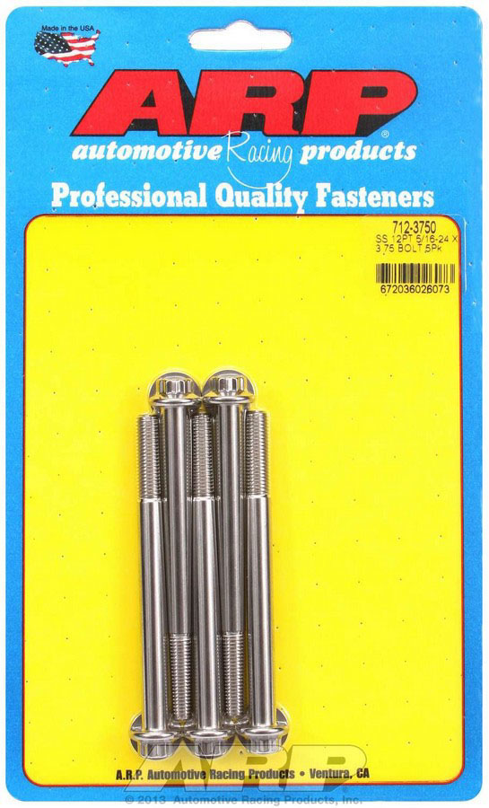 ARP 5/16-24 x 3.750 12pt SS bolts (5/pkg) 7123750