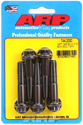 ARP 3/8-24 x 2.000 12pt Black Oxide Bolts (5/pkg) 744-2000