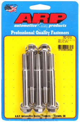 ARP M10 x 1.5 x 80 Hex SS Bolts (5/pkg) 762-1010