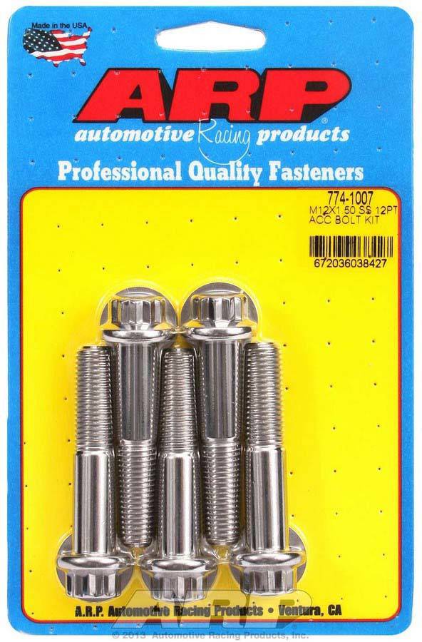 ARP M12 x 1.50 x 60 12pt SS Bolts (5/pkg) 7741007