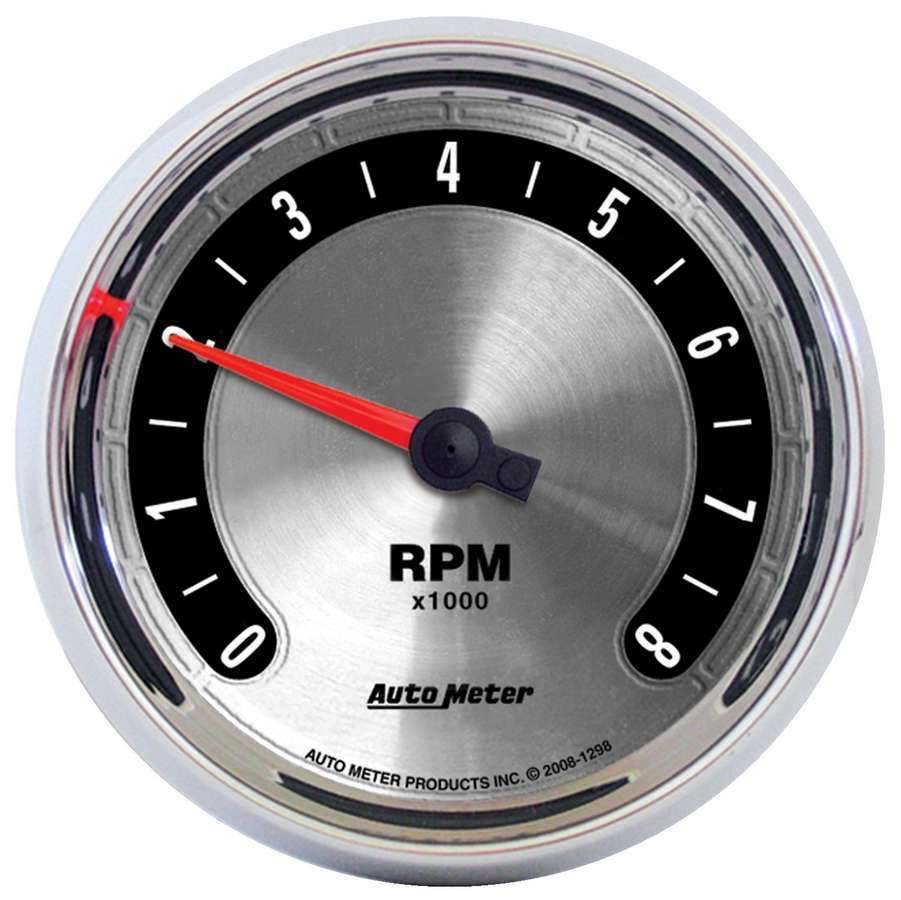 Autometer American Muscle 3-3/8in Tachometer In-Dash Gauge 1298