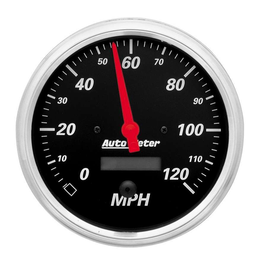 Autometer Designer Black 5in 120 MPH Electronic Programmable w/ LCD ODO Gauge 1489