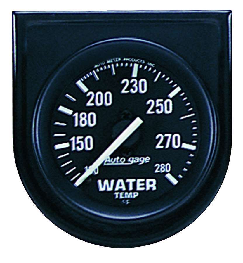 Autometer AutoGage 52.4mm Mechanical 100-280 Deg F Water Temp Gauge - Black 2333