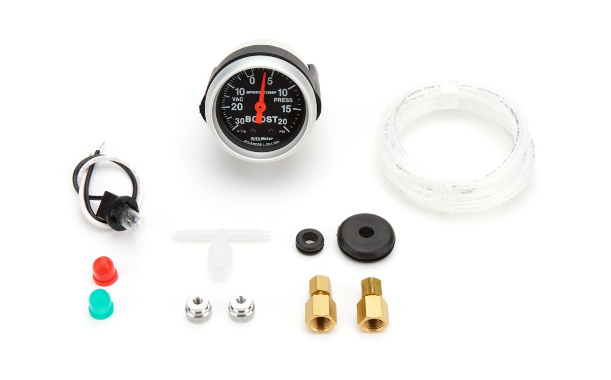 Autometer Sport-Comp 52mm 20 PSI Mechanical Boost Gauge 3301