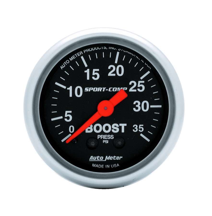 Autometer Sport-Comp 52mm 35 PSI Mechanical Boost Gauge 3304