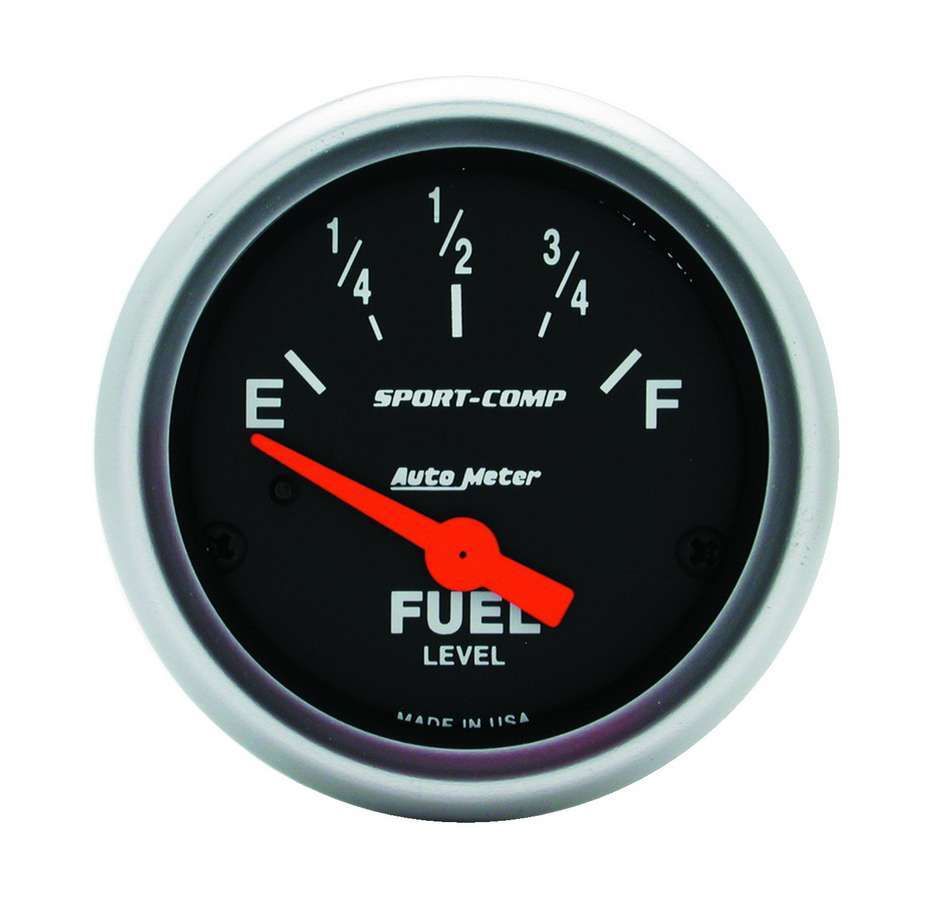 Autometer Sport Comp 52mm Short Sweep Electronic Fuel Level Gauge 3316