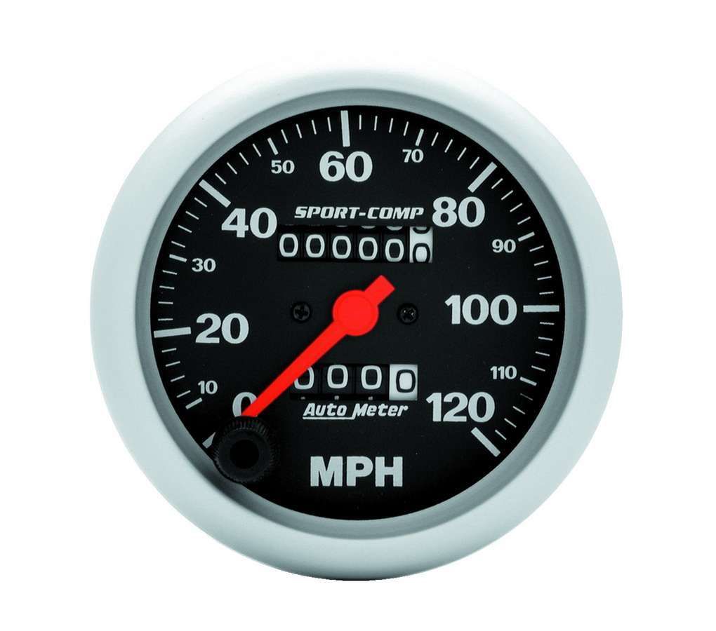 Autometer Sport-Comp 3-3/8 inch 120 MPH Mechanical Speedometer 3992