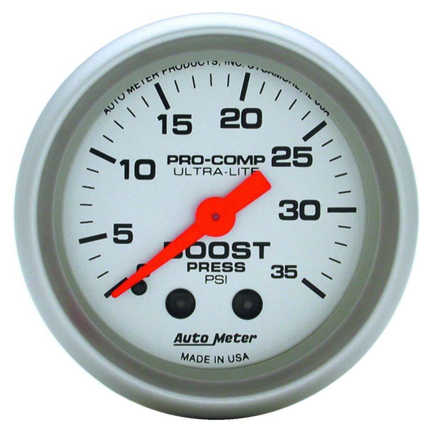 Autometer Ultra-Lite 52mm 35 PSI Mechanical Boost Gauge 4304