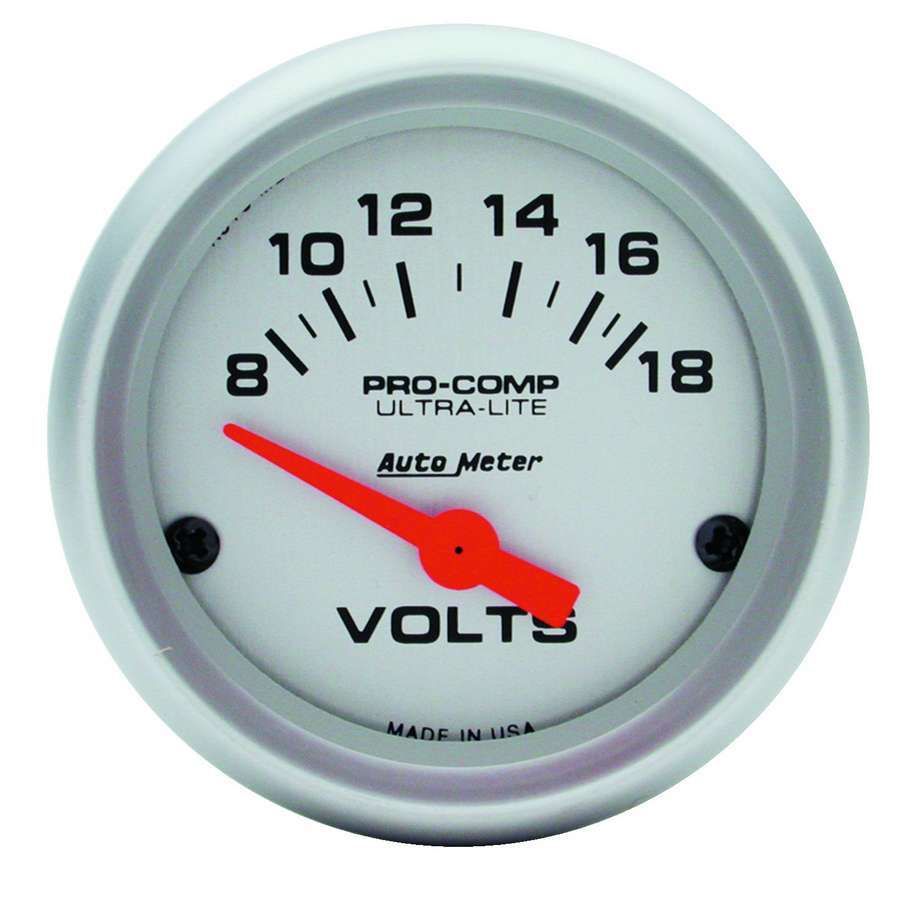 Autometer Ultra-Lite 52mm Short Sweep Electronice Voltage Gauge 4391