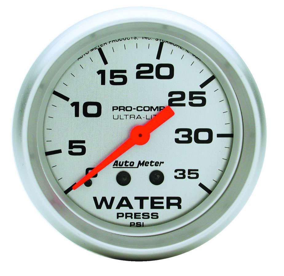 Autometer 66.7mm 35 PSI Mechanical Water Pressure Gauge 4407