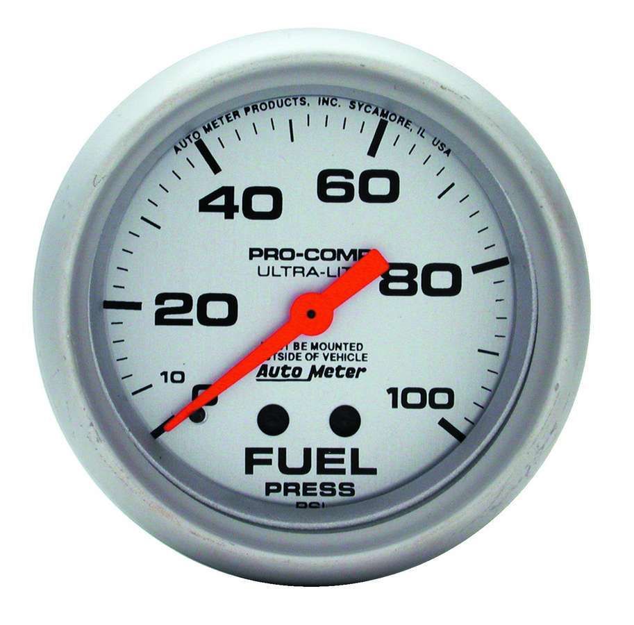 Autometer Ultra-Lite 2 5/8in Mechanical Fuel Pressure Gauge 100psi 4412