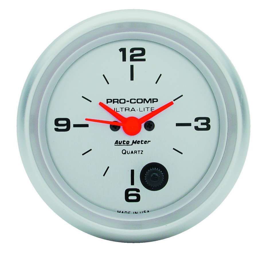 Autometer Ultra-Lite 66.7mm 12V Short Sweep Electronic Clock 4485