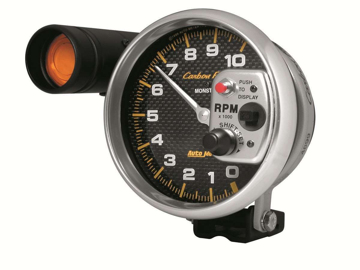 Autometer Carbon Fiber Series 5-inch Tachometer w/ Shift Light (Different Discount Structure -12%) 4899