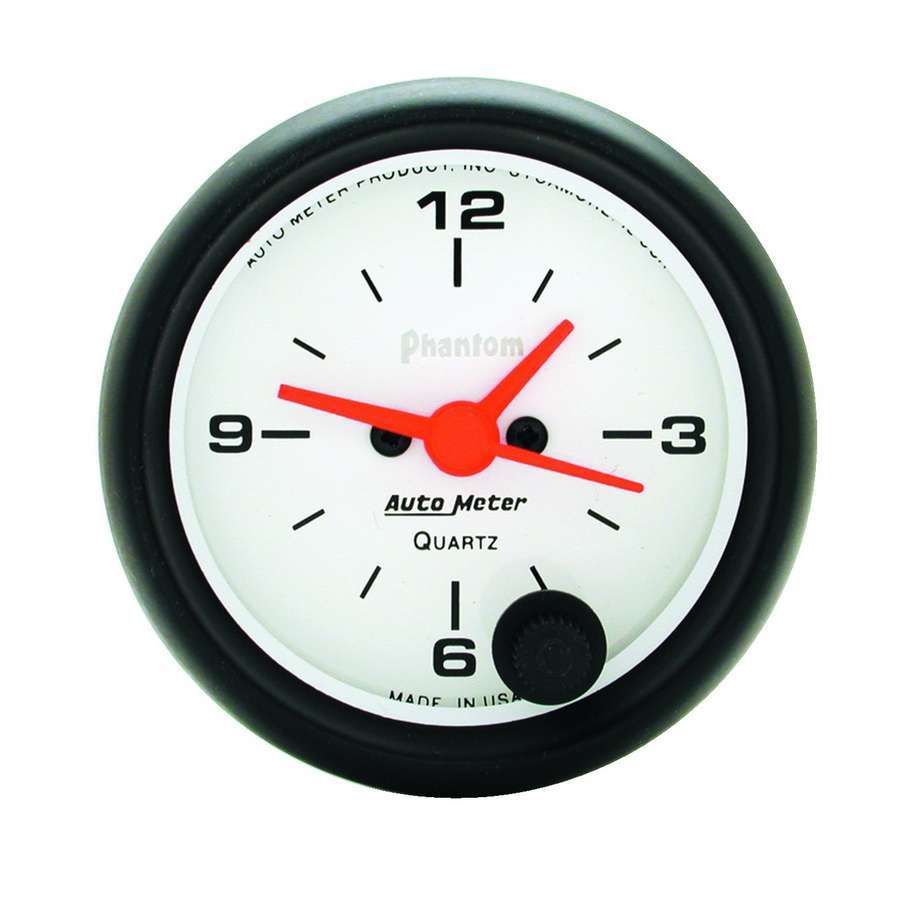 Autometer Phantom 52mm 12V Electronic Clock Gauge 5785