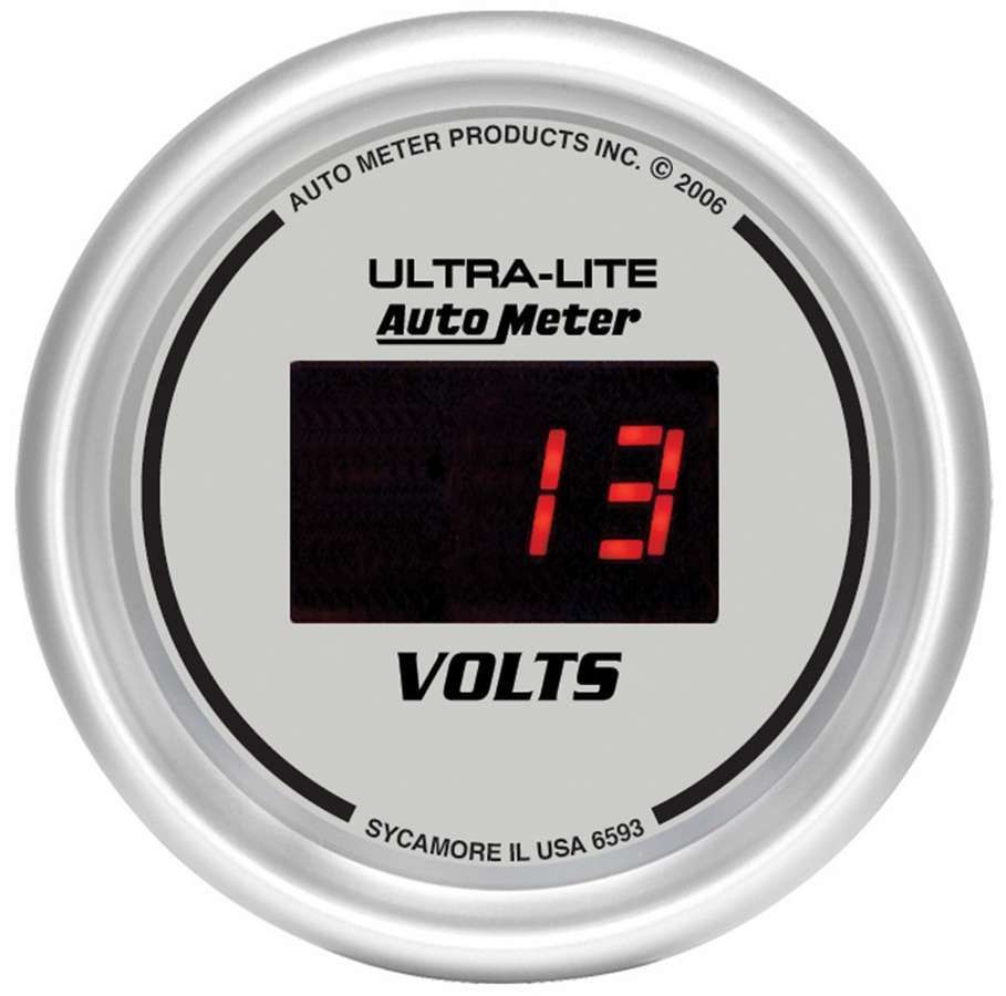 Autometer Ultra-Lite 2-1/16in 8-18 Volts Digital Voltmeter 6593