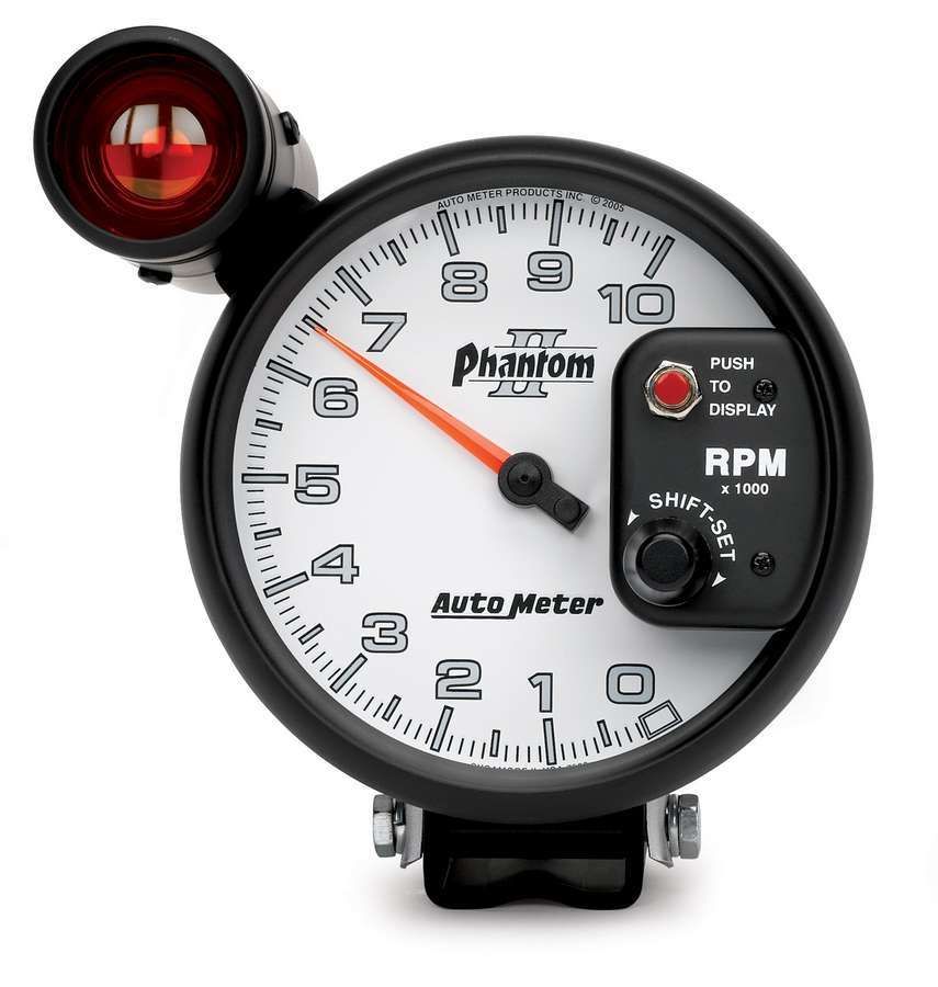 Autometer 5 inch Pedestal Mount 10000 RPM Shift-Lite Tachometer 7599