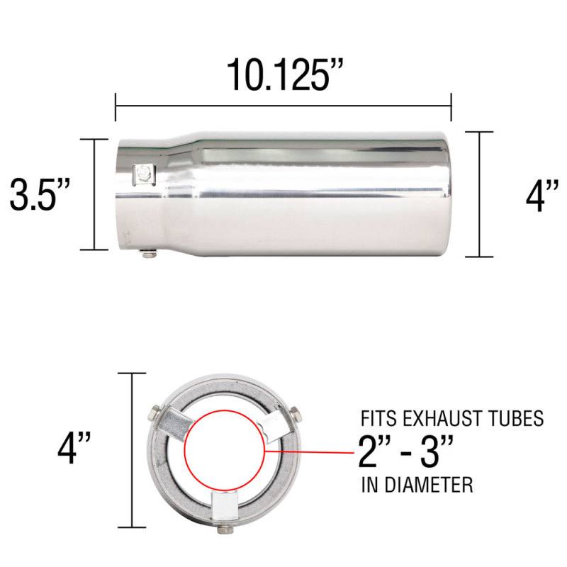 Spectre Exhaust Tip 4in. Resonated 25556 image 7