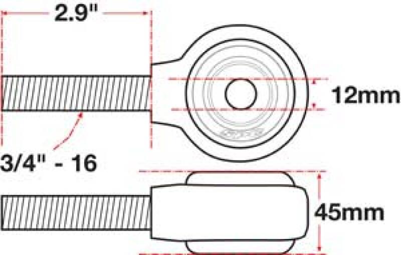SPC Performance XAXIS Rod End Ball Joint 15765 image 2