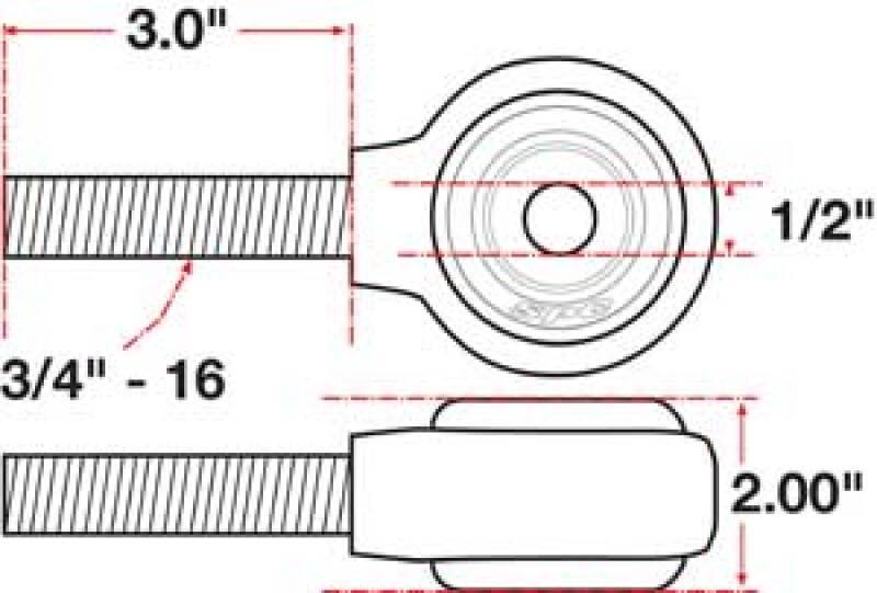 SPC Performance XAXIS Rod End Ball Joint 15746 image 2