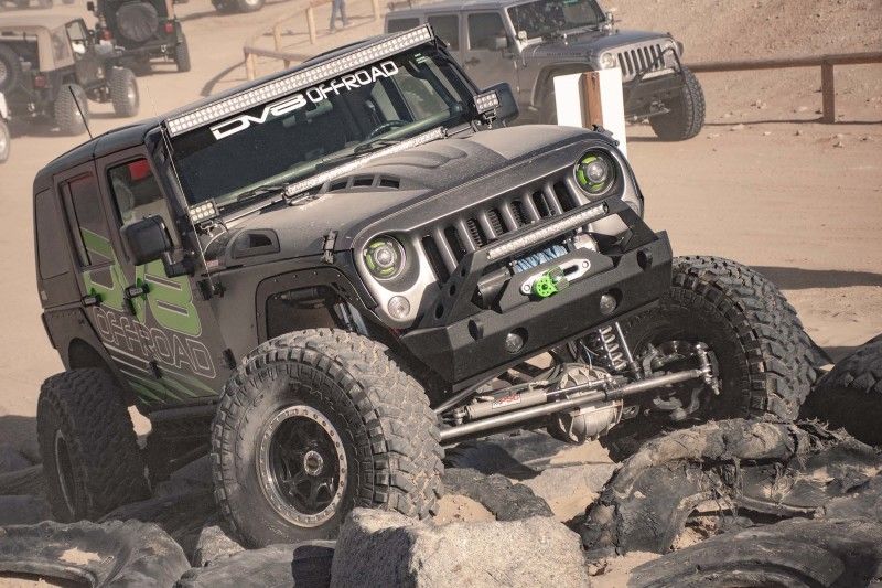 DV8 Offroad 07-18 Jeep Wrangler JK Metal Heat Dispersion Hood - Primer Black hdmb07-02 image 11