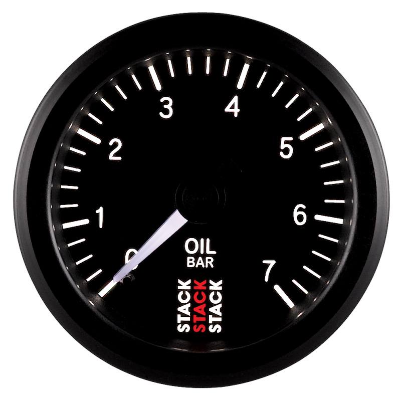 Autometer Stack Instruments 52mm 0-7 BAR M10 (M) Mechanical Oil Pressure Gauge - Black ST3101 image 4