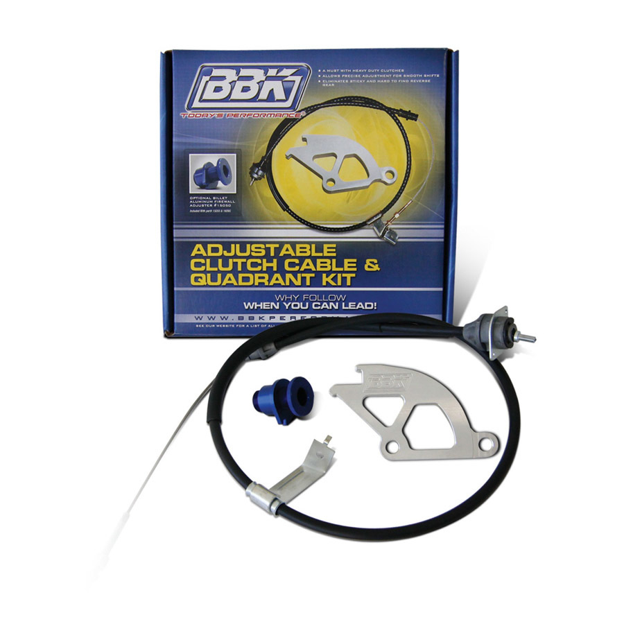 BBK Ford Mustang GT/Cobra Adjustable Clutch Cable / Aluminum Quadrant