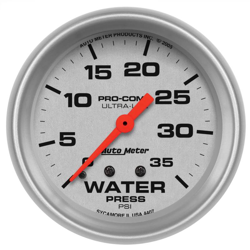 Autometer 66.7mm 35 PSI Mechanical Water Pressure Gauge 4407 image 2