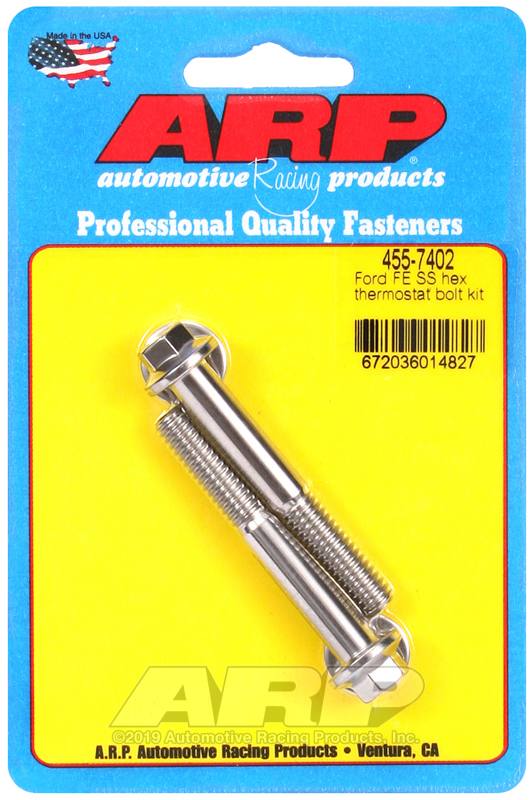ARP Ford FE SS Hex Thermostat Bolt Kit 455-7402 image 2