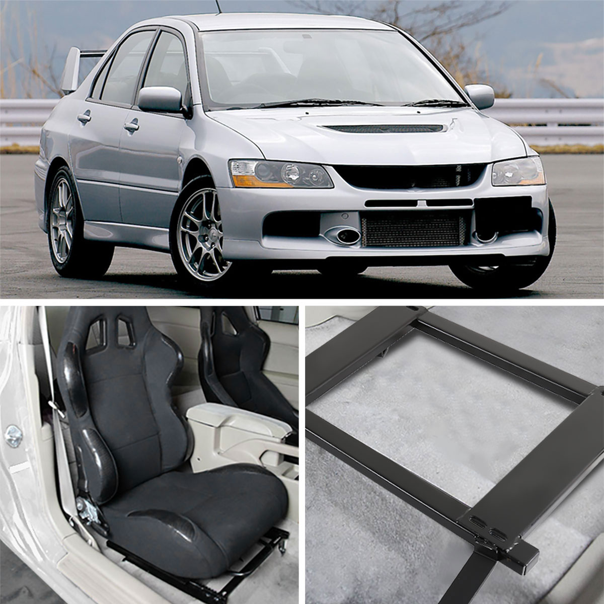 SPEC-D Tuning Mitsubishi Evolution Seat Bracket - Pair bkt-evo01 image 10