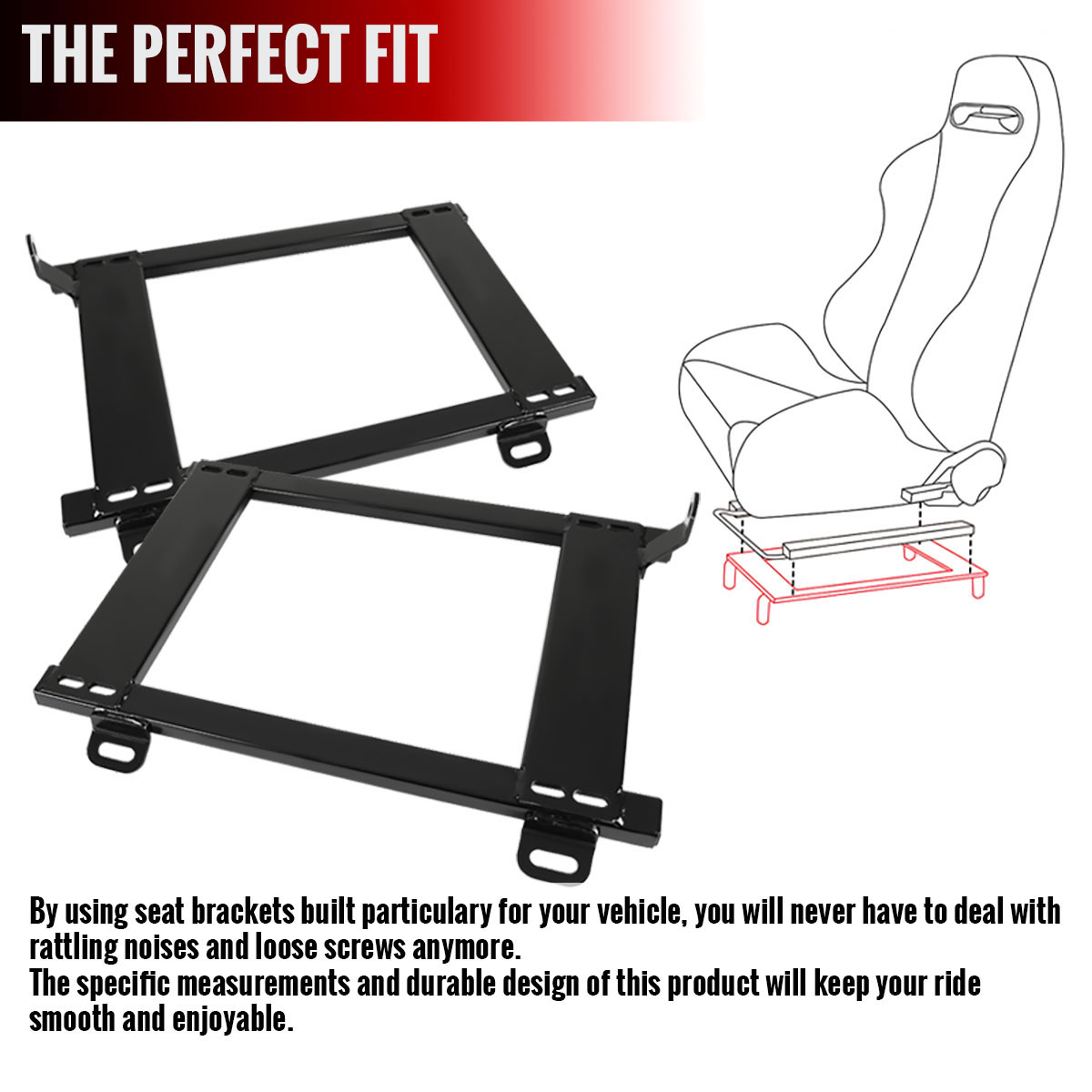 SPEC-D Tuning Mazda Miata Seat Bracket - Pair bkt-mia89 image 2