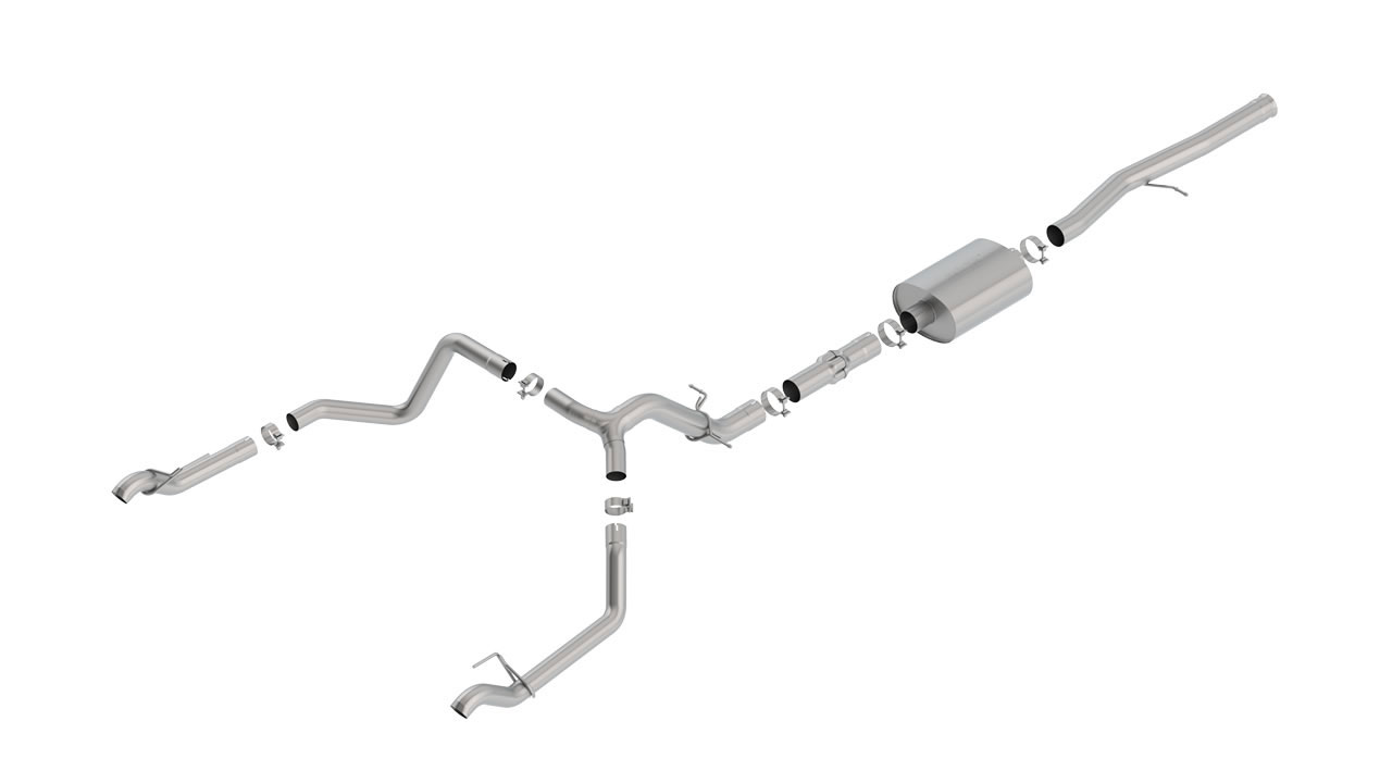 Borla GMC Sierra 1500 6.2L CatBack Exhaust ATAK Dual for Factory