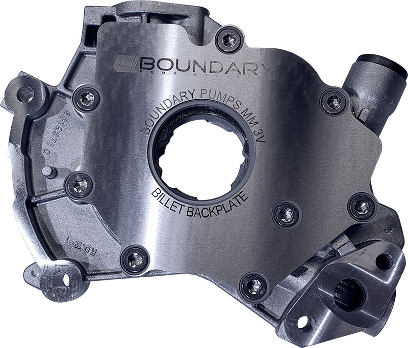 Boundary 99-15 Ford Modular Motor (All Types) V8 Oil Pump Assembly w/Billet Back Plate mm-s1-bbp