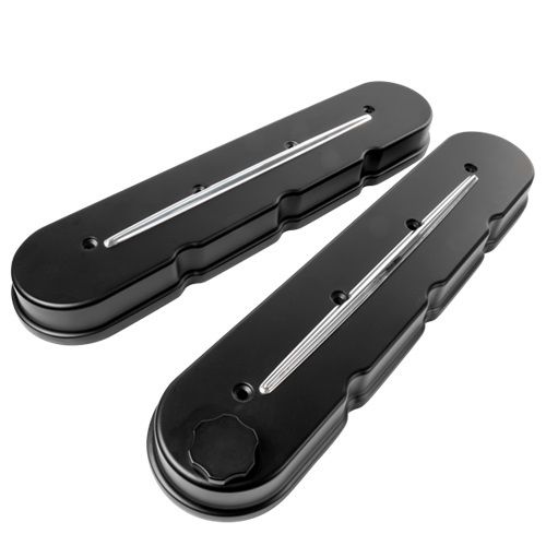 BILLET SPECIALTIES LS Streamline Valve Covers Satin Black 95424