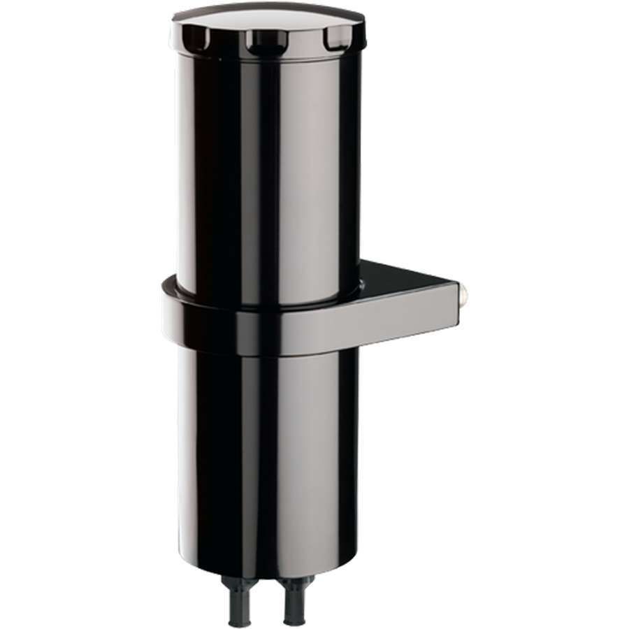 BILLET SPECIALTIES Overflow Tank 8.75in Smooth w/Bracket Black blk77109