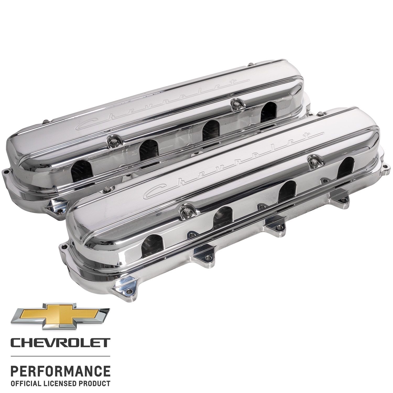 BILLET SPECIALTIES Valve Covers Gen V LT Chevrolet Script Pol. p95580