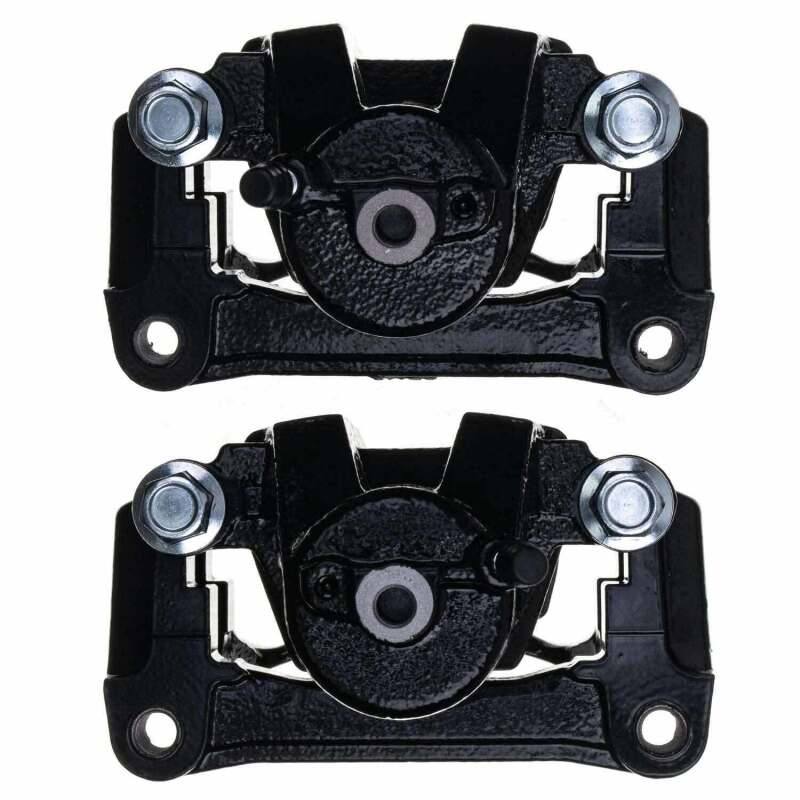 Power Stop 08-15 Toyota Sequoia Rear Black Caliper - Pair w/Bracket S3276BLK image 2