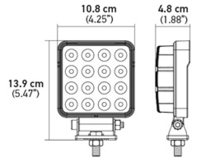 Hella ValueFit Work Light 4SQ 2.0 LED MV LR LT 357106012 image 6