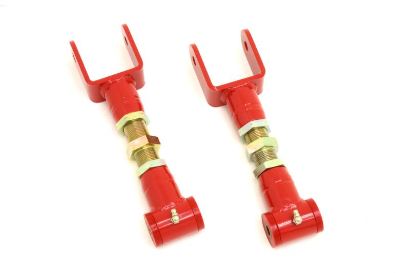 BMR Upper Adjustable Control Arms w/poly bushings V8 Red UTCA014R