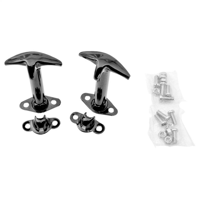 Rugged Ridge 41-95 Jeep CJ / Jeep Wrangler Black Hood Catch Kit 11210.01 image 3