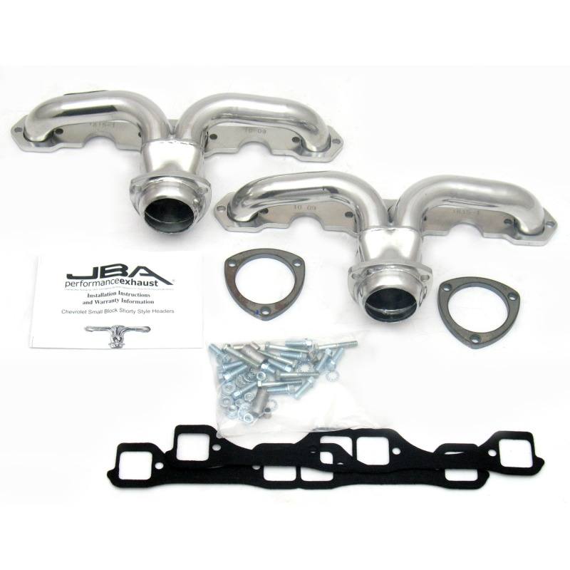 JBA 57-74 Chevrolet Corvette 265-400 SBC 1-5/8in Primary Silver Ctd Tight Tuck Header 1815s-1js image 2