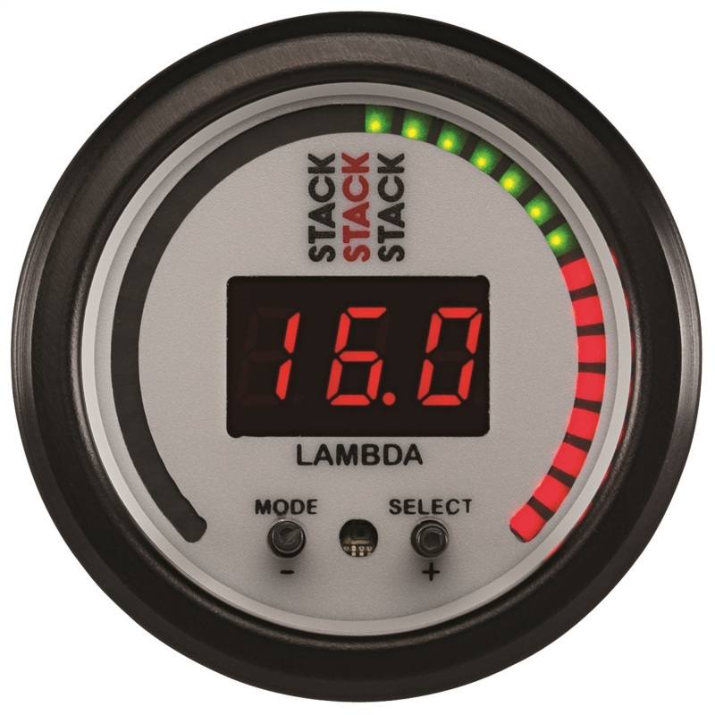Autometer Stack 52mm Pro-Control Wideband Air/Fuel Ratio (Lambda) Gauge - White ST3404