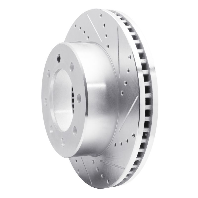 R1 09-25 Dodge Ram 3500 Front Right Drilled & Slotted Silver Brake Rotor 631-40110R image 2