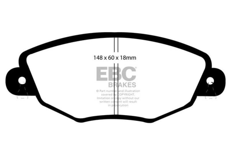 EBC 01-04 Jaguar X-Type 2.5 Ultimax2 Front Brake Pads ud910