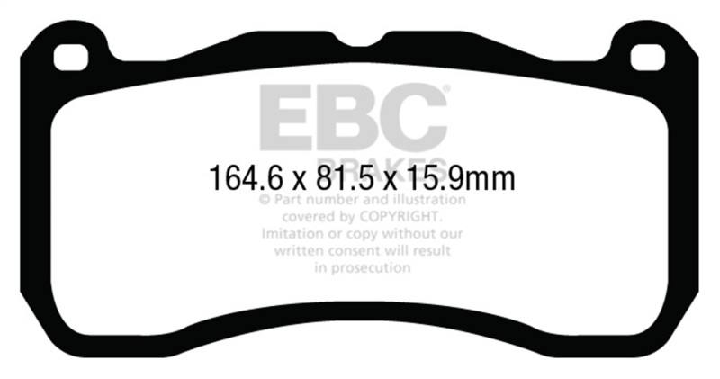 EBC brake Ultimax2 brake Pads ud1666 image 2