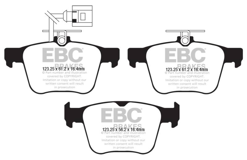 EBC 2018 Audi TT Quattro Redstuff Rear Brake Pads dp32295c