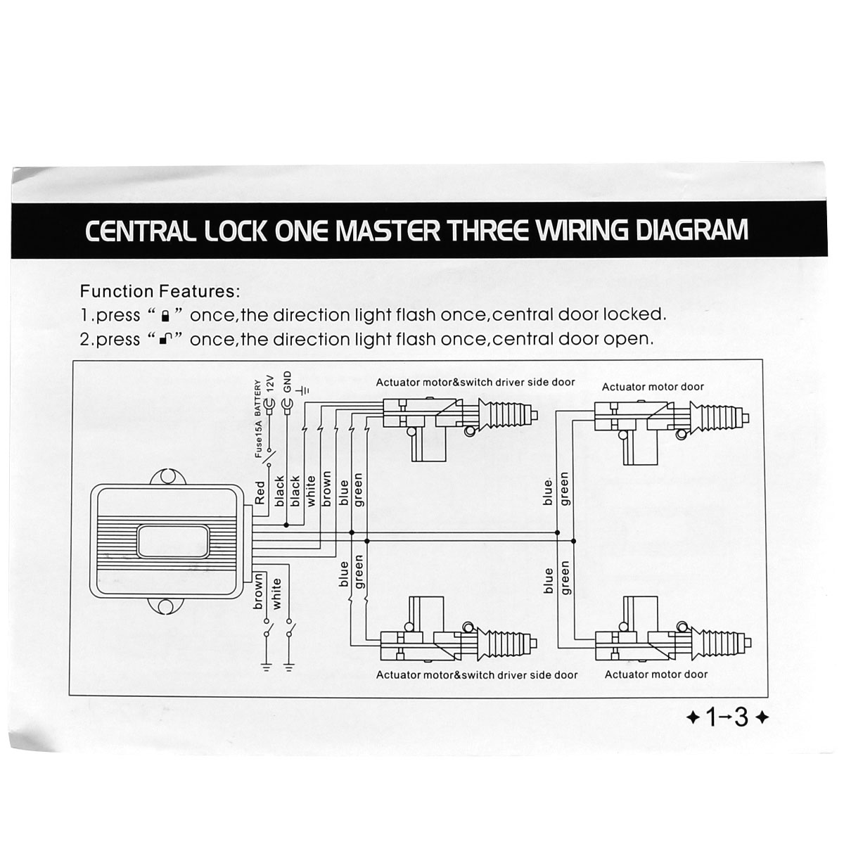 SPEC-D Tuning 4 Door Power Central Lock Kit - 2 Button cds-110a image 10