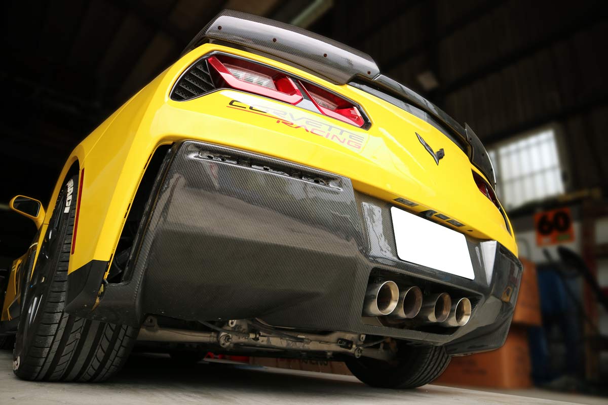 JPM Carbon OE Style Carbon Fiber Rear Bumper Diffuser For Corvette C7 CHV-C7-18 image 2
